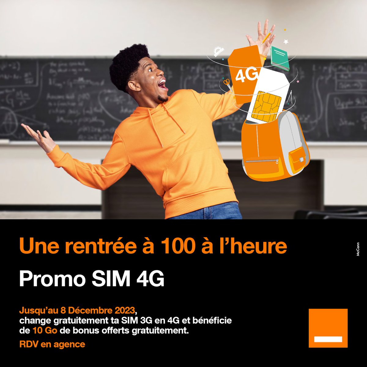 orangeguinee_gn's tweet image. Vous voulez profiter d’une meilleure connexion internet et recevoir 10Go de bonus gratuitement?
Jusqu’au 8 décembre 2023 changez gratuitement votre SIM 3G en 4G et bénéficiez de 10 Go de bonus internet offerts
RDV vite en agence Orange pour en bénéficier.
#OrangeGuinée #4G #SIM4G