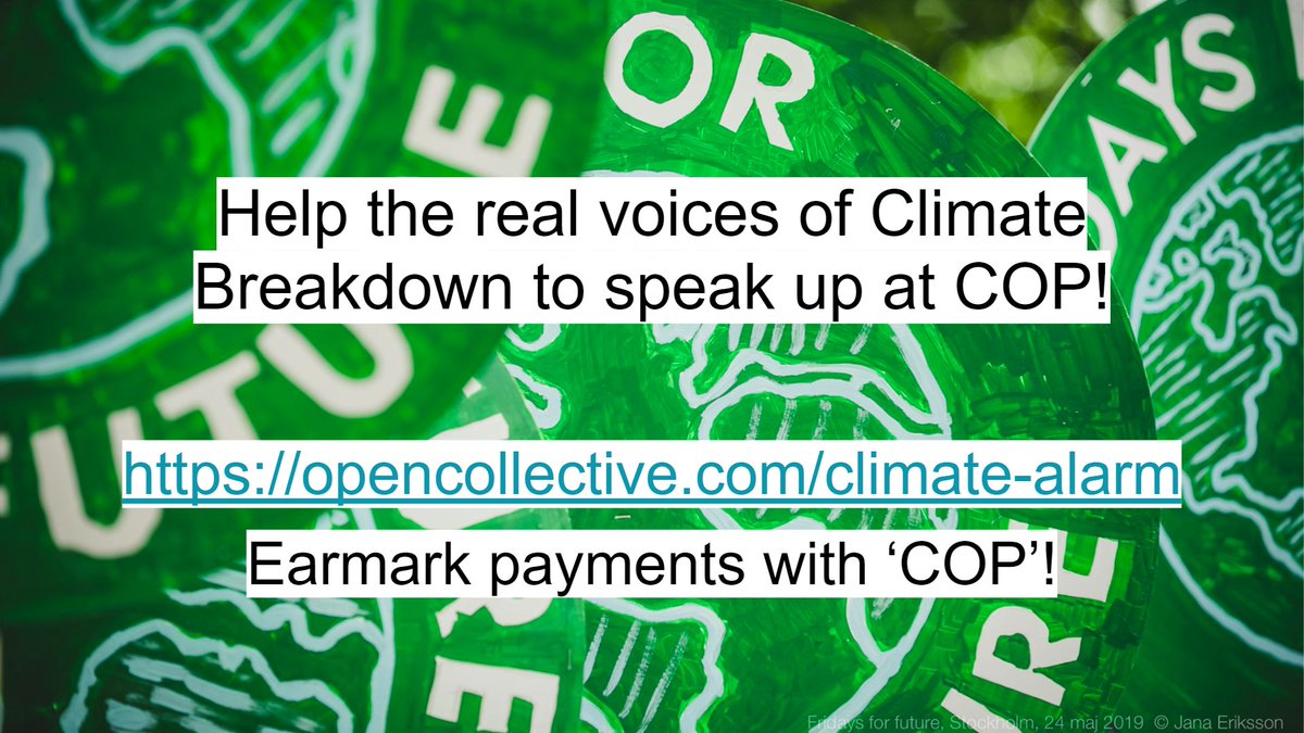 We all need real Climate Breakdown voices to be heard at COP! opencollective.com/climate-alarm