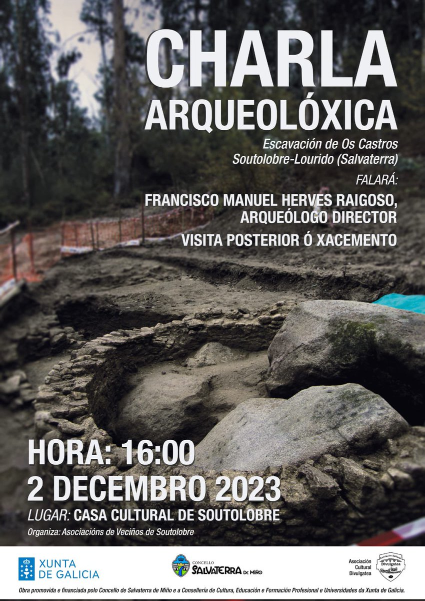 FortesHerves's tweet photo. Si queredes  indagar máis sobre este xacemento non esquezades a charla do próximo sábado 2 de decembro na Casa Cultural de Soutolobre ás 16:00 horas a cargo de Francisco Herves e posterior visita ó xacemento dos Castros de Soutolobre-Lourido.
#castros #soutolobre #lourido https://t.co/vG1fo5ZqTX