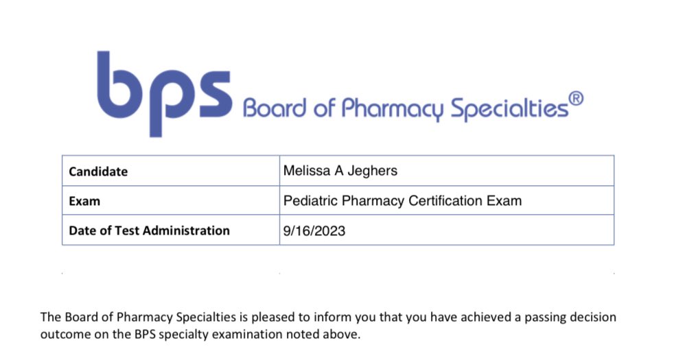 Melissa Jeghers, PharmD, BCPPS tweet media