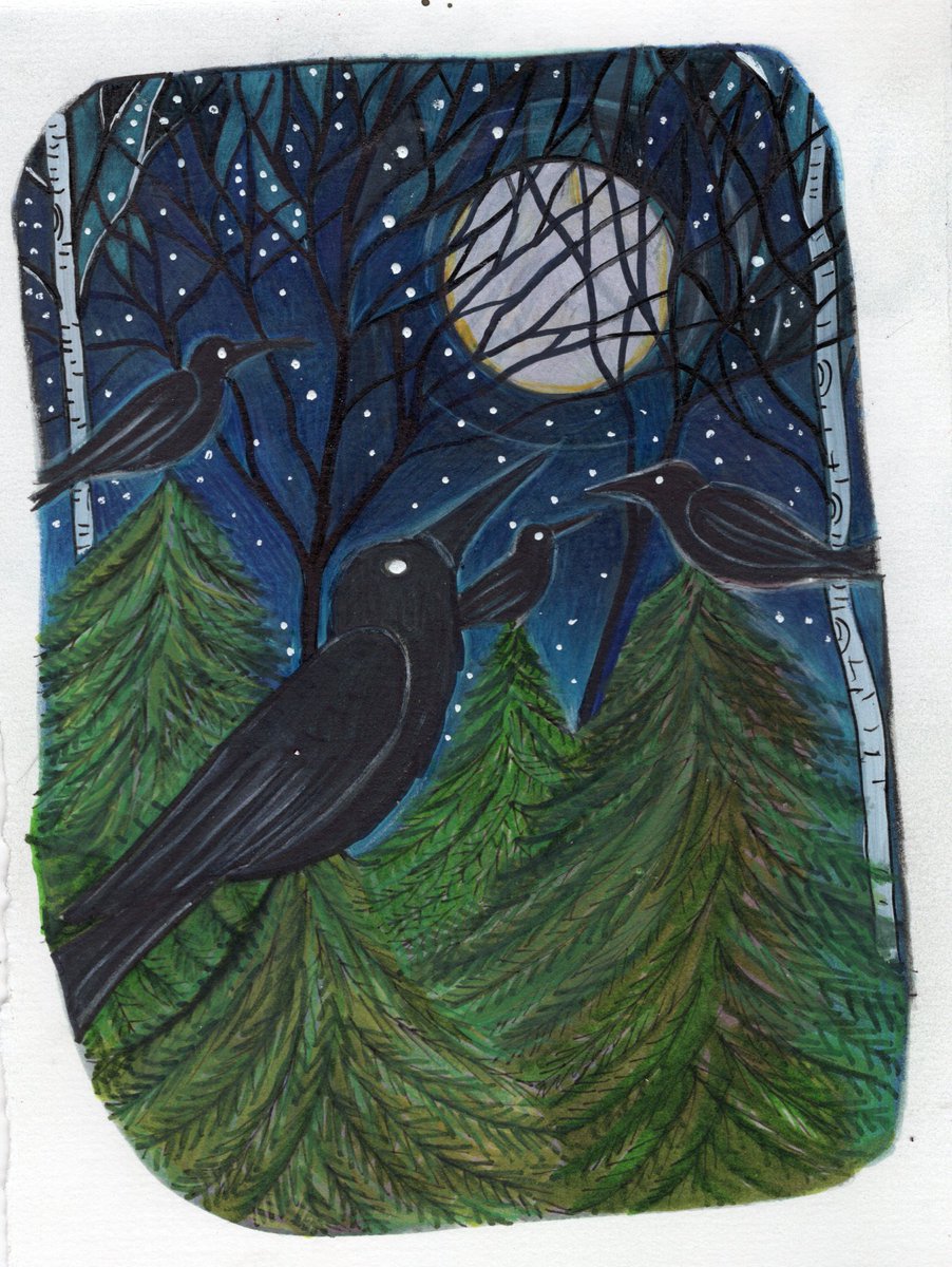 drawstuff's tweet photo. No one wants to miss the full moon. #nancycarlsonstudios #novemberfullmoon https://t.co/CBiYsek0QM