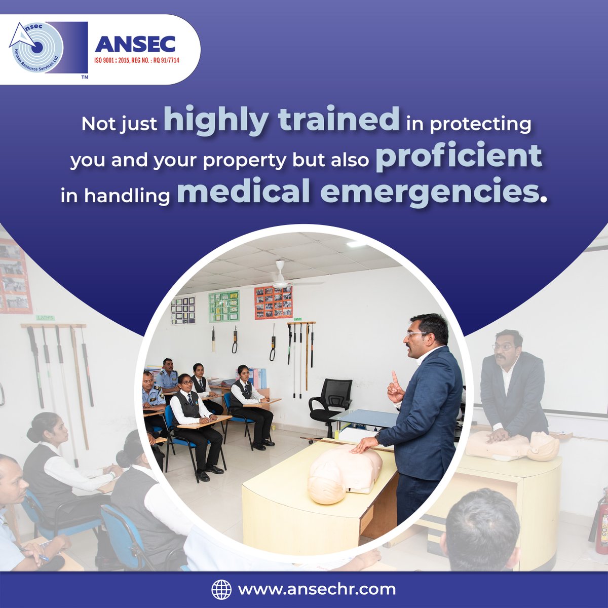 AnsecHuman's tweet image. At Ansec, #safety is our top priority. Our professional #securityguards not only protect but are also trained in life-saving skills like #CPR, ensuring your security and well-being.
#guard #securityguardservice #guarding #securitycompany #securitysystem #securityindustry #medical