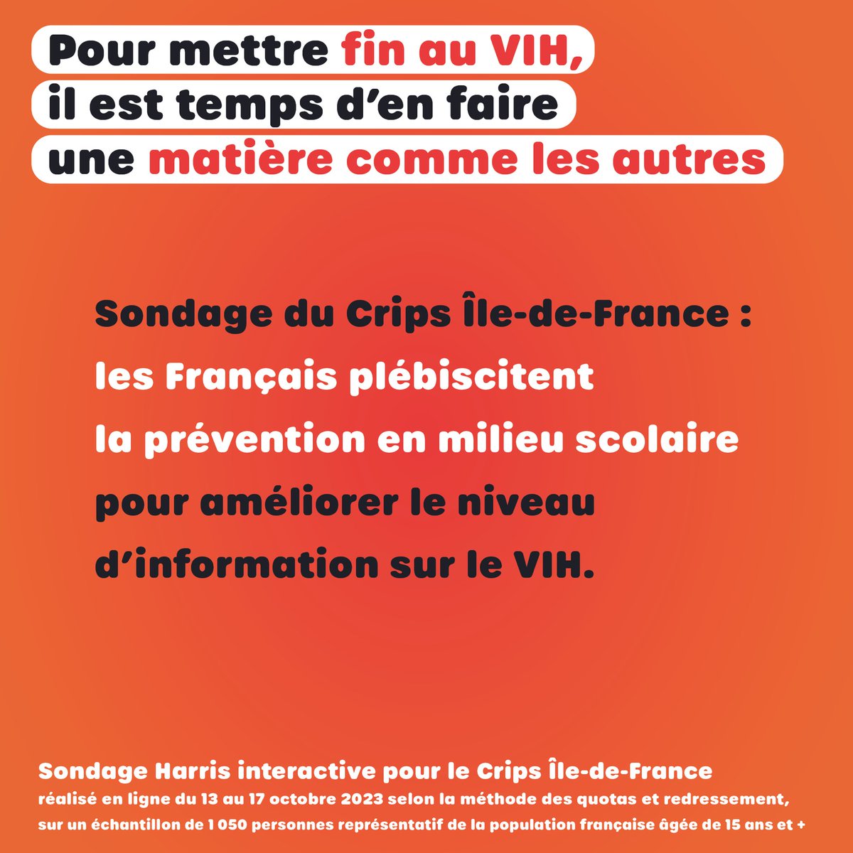SylvieCarillon's tweet photo. #1erdécembre : 53% des français ignorent qu’une personne séropositive sous traitement ne transmet pas le #VIH

Une solution : renforcer la prévention en milieu scolaire. 🗣️

C’est pourquoi le @Crips_IdF propose ses interventions à destination des jeunes franciliens 💪🏻 https://t.co/D1dypEmNRt