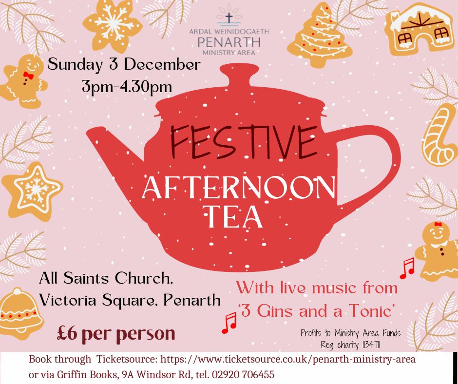 penminarea's tweet photo. Join us this coming Sunday afternoon for a Festive Afternoon Tea at All Saints, with tasty treats and live music. Tickets £6 each https://t.co/nxjLVTwLYr https://t.co/HzZTED7r6m