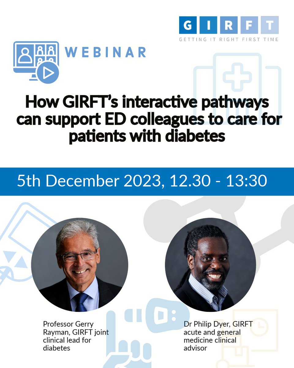 It is only on week ⏱️ to go to our webinar

Join us to hear from clinicians about their experience of diabetes management at the front door.

Learn how the new interactive diabetes pathways can support you.

Have you registered?
🗓️5/12
🔗 bit.ly/3uvOgNT