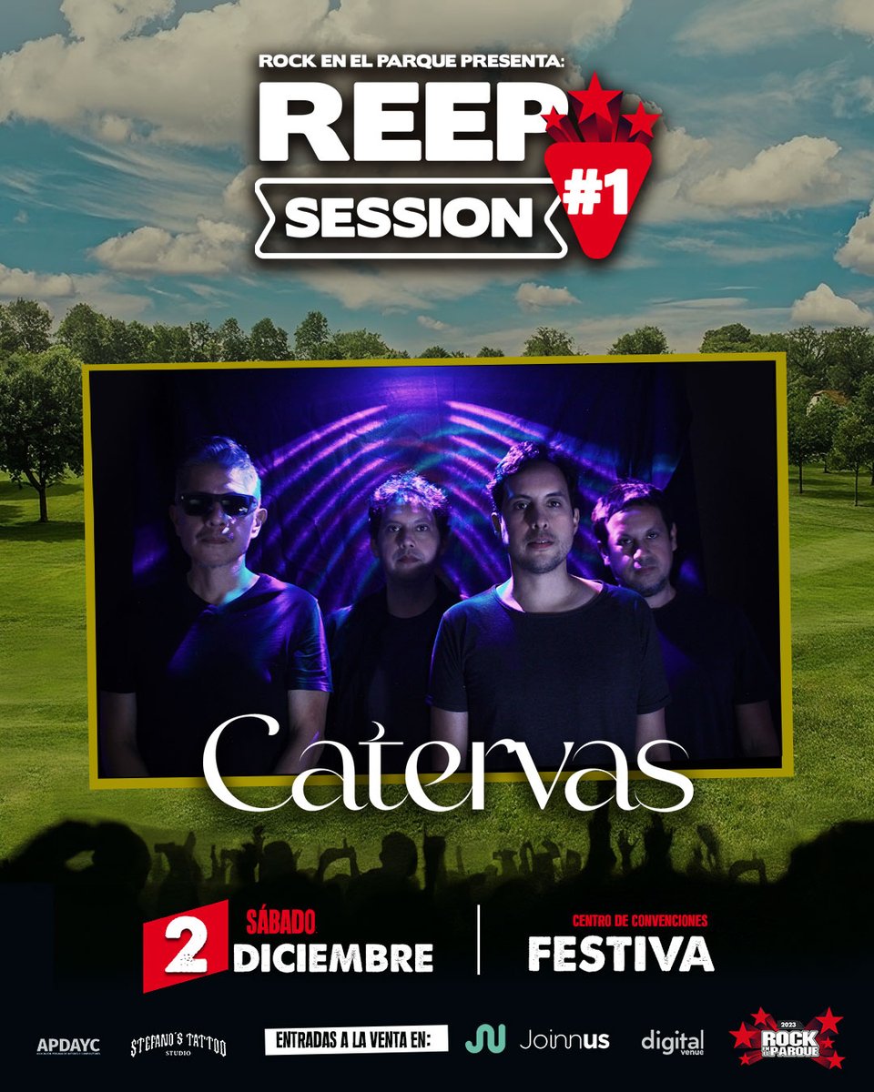 Continuando con los conciertos, los esperamos este sábado 02 de diciembre en el #RockenElParque : REEP Session 1 en el Festiva.
Entradas vía <a href="/joinnus/">Joinnus</a> aquí: rb.gy/3fw1nr
