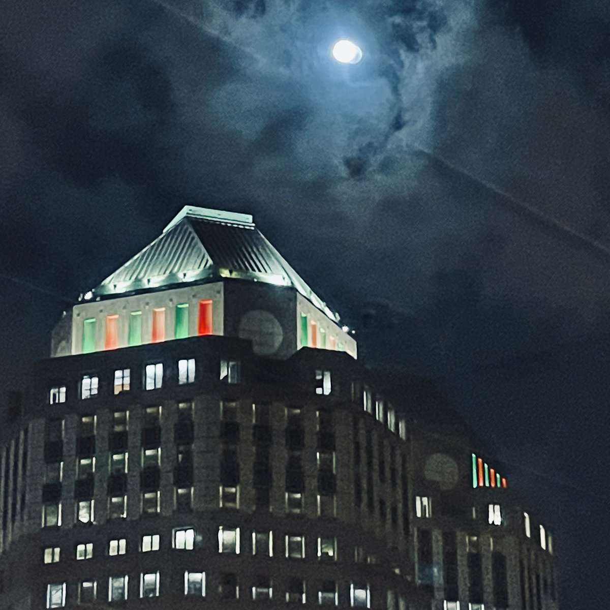 Mike Moroski (@mike_moroski) on Twitter photo View from my treadmill.
<a href="/ProcterGamble/">Procter & Gamble</a> is in the holiday spirit.
And the moon is looking dope, indeed.
💚❤️🌕 View from my treadmill.
<a href="/ProcterGamble/">Procter & Gamble</a> is in the holiday spirit.
And the moon is looking dope, indeed.
💚❤️🌕