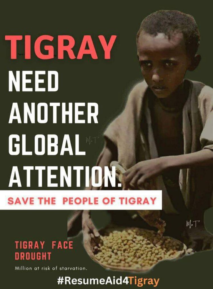 People are dying of hunger in Tigray region

The #Tigray Regional Administration states that more than over 5M citizens need food aid in the Tigray region.#AllowHumanitarianAccessToTigray #EndTigrayFamine #EndTigraySiege @USAIDSavesLives @USAmbUN @WFPChief @UN_Women @UN 
@muluAbr