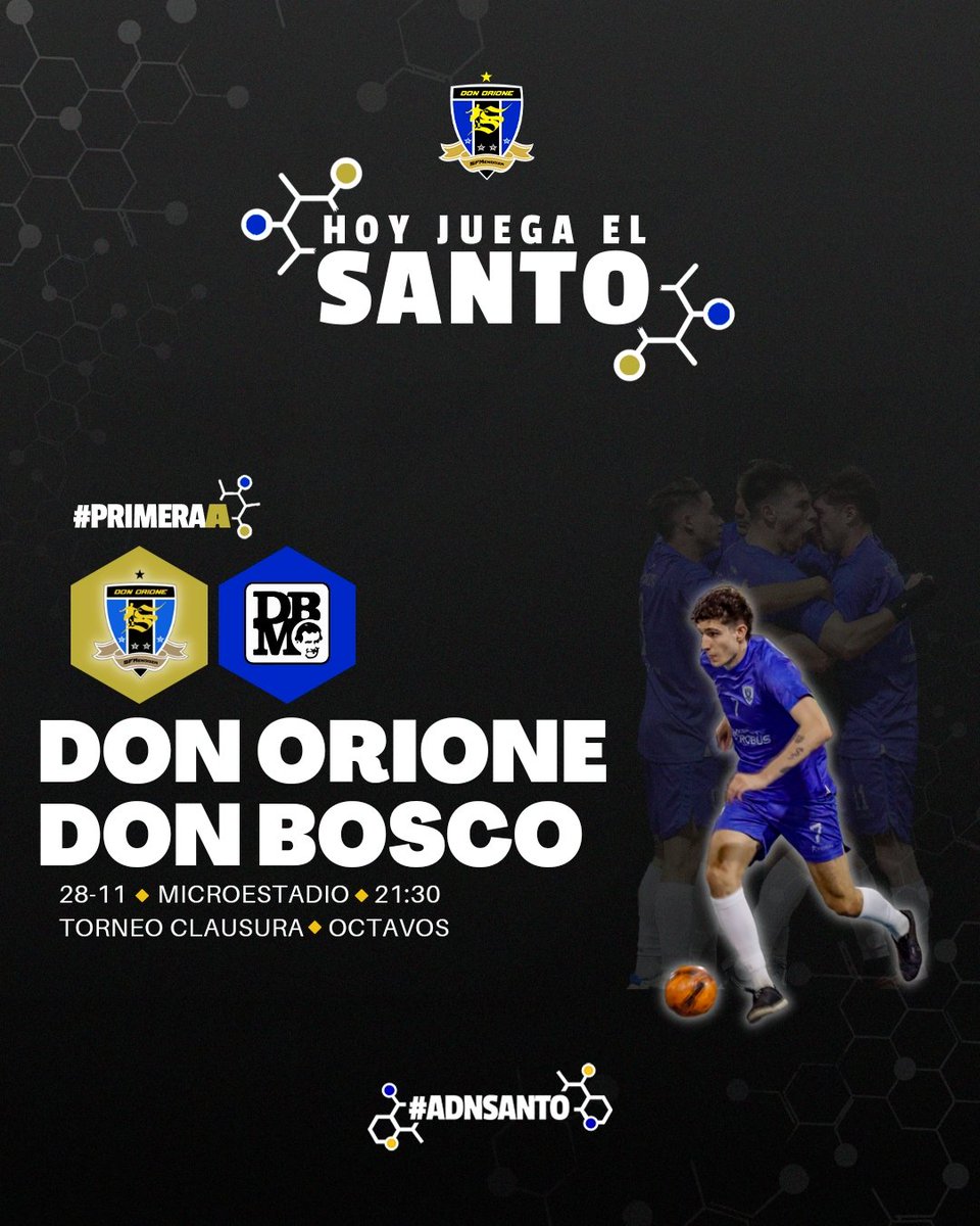 ◾️Primera A | Masculino 🏆

Hoy juega el Santo 💪🏼

🇪🇪 Don Orione recibirá a Don Bosco en los Octavos de final.
Desde las 21:30,  El Santo buscará la clasificación a Cuartos de Final.

🔵 VENÍ Y ALENTÁ AL SANTO ⚫️

#ADNSanto #SFMendoza