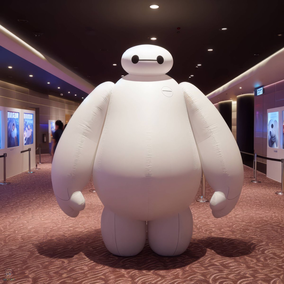 FBfloatyflirts's tweet photo. That's a go! Bert, I'd like to take you back to the moment you saw the inflatable display at the cinemas. Soft, inviting PVC, just waiting to be hugged… and stuff.
This is our version of Baymax from #bighero6 -- #Baemax! What would you do if you got it home?
#AIgenerated #BIC https://t.co/VUztrIHS49