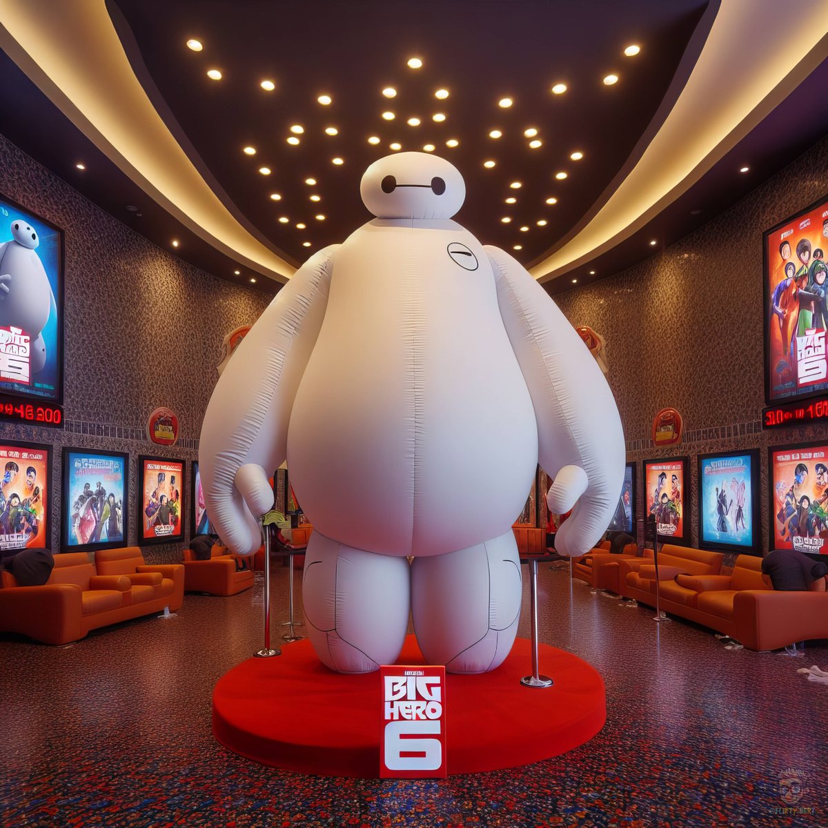 FBfloatyflirts's tweet photo. That's a go! Bert, I'd like to take you back to the moment you saw the inflatable display at the cinemas. Soft, inviting PVC, just waiting to be hugged… and stuff.
This is our version of Baymax from #bighero6 -- #Baemax! What would you do if you got it home?
#AIgenerated #BIC https://t.co/VUztrIHS49