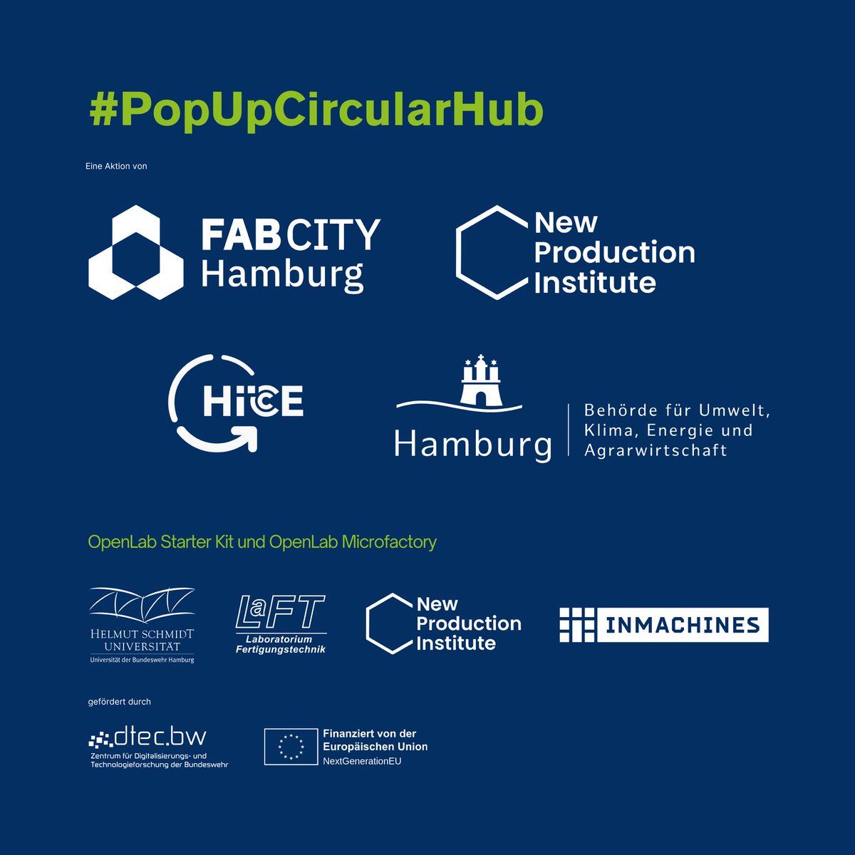 Beim #PopUpCircularHub, der noch bis zum 7.12. für Euch auf dem Jupiter-Campus aufgebaut ist, haben wir jede Menge Hands-on Workshops für Euch:

Seifenspender bauen, 3D-Drucken lernen oder einen 3D-Drucker aufbauen? <a href="/fabcityhamburg/">Fab City Hamburg</a> <a href="/fhh_umwelt/">UmweltbehördeHH</a> 

Anmeldung: puch.fabcity.hamburg