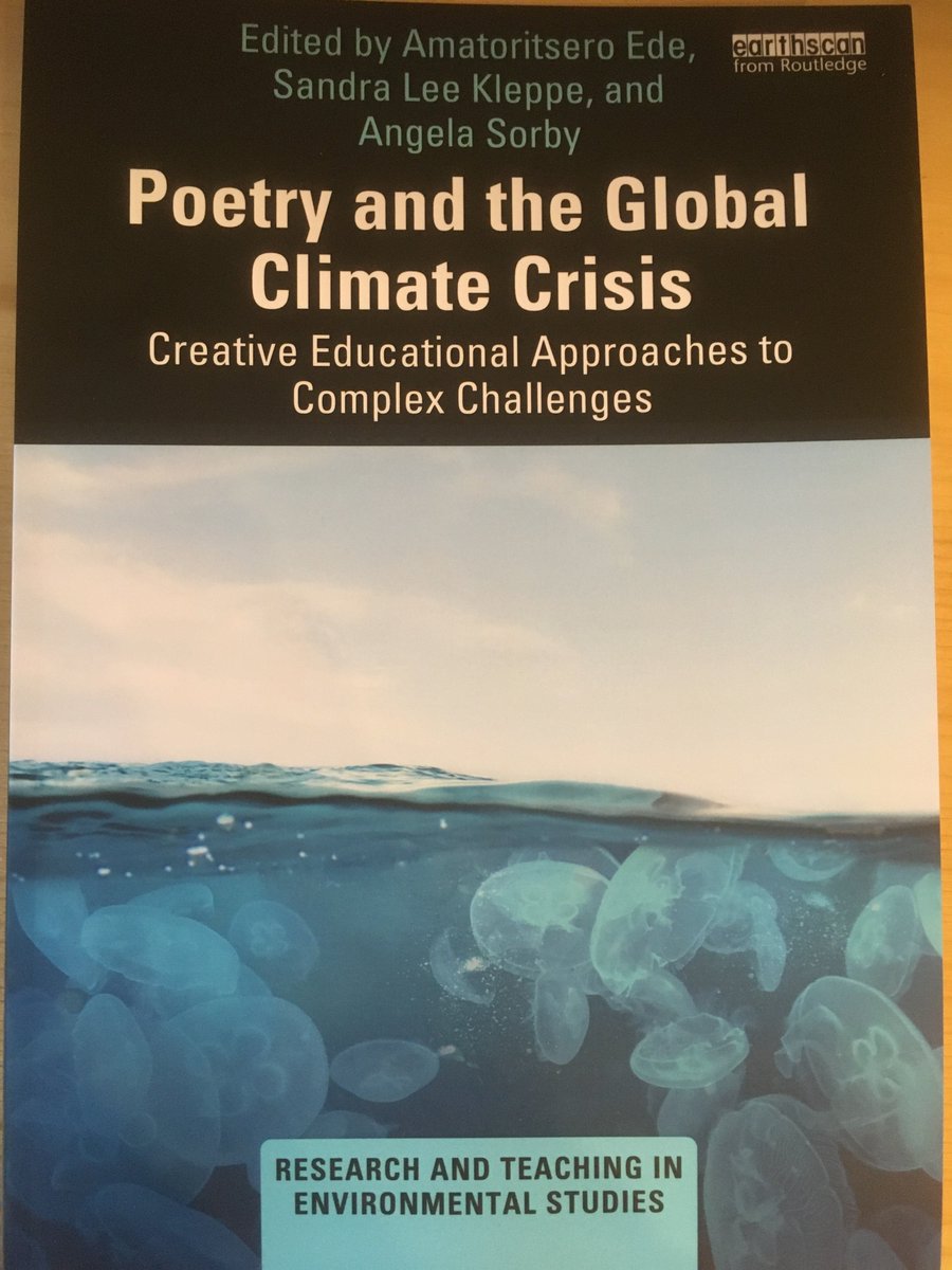 I had a great time partnering up with Rosanne van der Voet to write a chapter on jellyfish, lichen, creative writing as research, and ecopoethics as transformative politics. Wonderful to see this book out in print - a huge thank you to the editors! #envhum #ecopoetics @Arcadiana