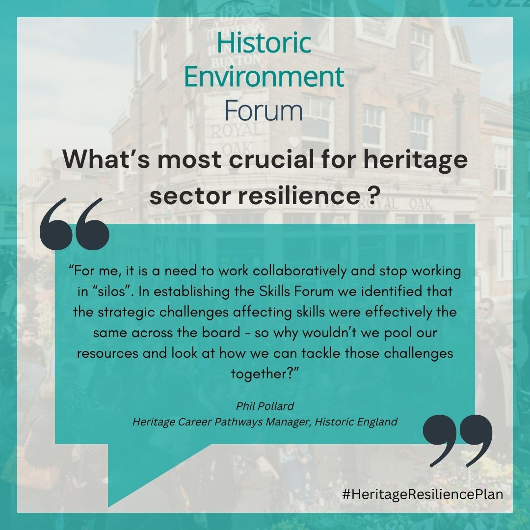 What do you know about the Historic Environment #SkillsForum? 🔨💬

We spoke to <a href="/philpollard84/">Phil Pollard</a> <a href="/HistoricEngland/">Historic England</a> all about the aims, objectives &amp; opportunities to engage with the Forum in our latest #Resilience interview.

Read Phil's interview now: 🔗 tinyurl.com/3jkr7h2c

1/3