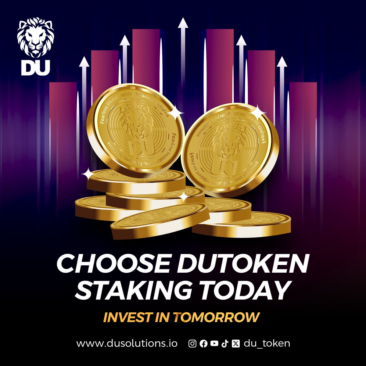 DuCoinnetwork's tweet photo. Choose Dutoken Staking Today, Invest in Tomorrow
▪️ https://t.co/urUsIiachd #DUtoken #AzbitExchange #Azbit #DUtokenLaunch #StayTuned #dutoken #du_token #crypto #blockchain #CryptoNews https://t.co/1F1tWcdyou