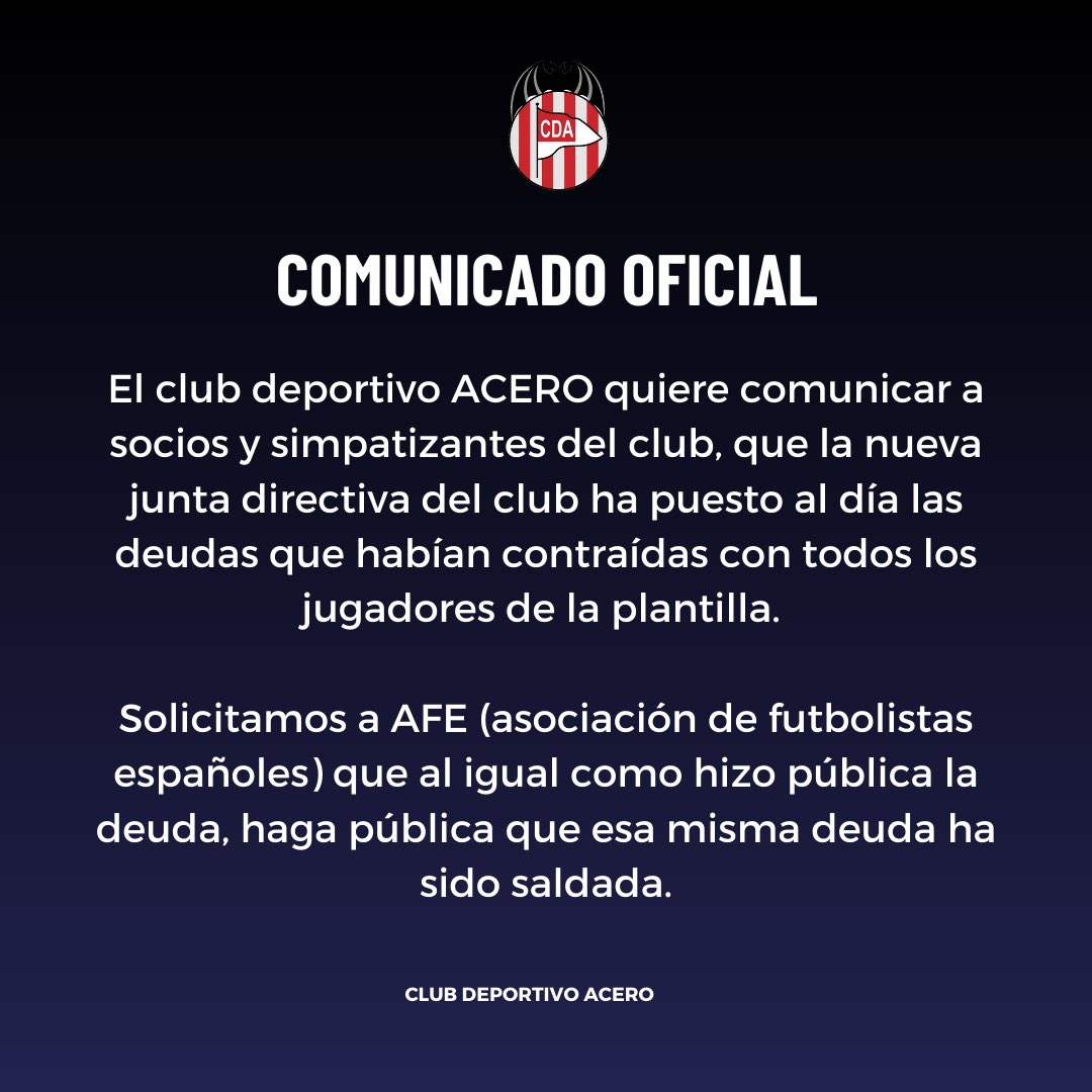 Club Deportivo Acero tweet media
