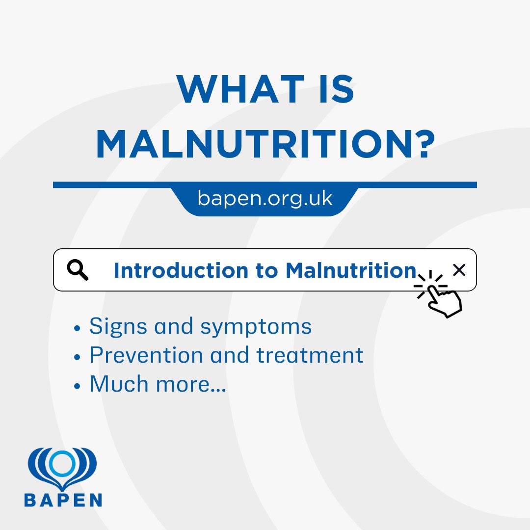 Want to learn more about malnutrition? Visit our NEW website for an introduction to malnutrition. We’ve got information about how it is recognised and the importance of tailoring the management of malnutrition to the needs of the individual Learn more ➡️ bit.ly/3Rewvvp