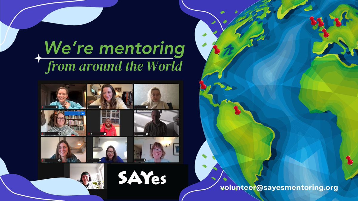 🌏 When we say SAYes Mentoring is truly international, we really mean it! 

🌎 A recent training shows only a small example of the countries that our mentors hail from. 

🌍 To be part of our global e-mentoring programme 📧volunteer@sayesmentoring.org

#mentoring #socialchange