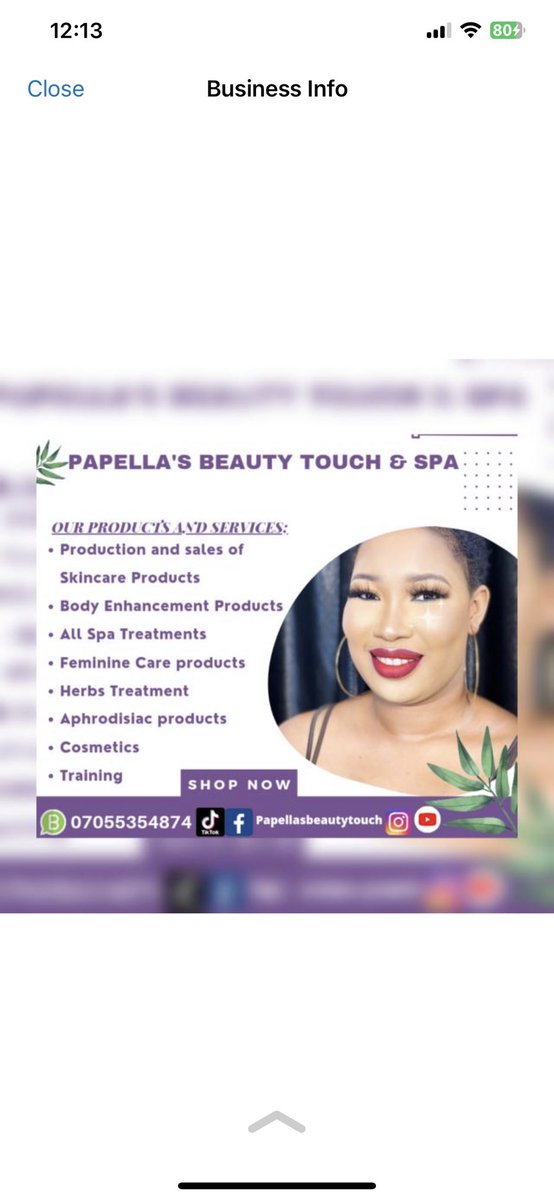 Papella_'s tweet photo. I'm Oluwakemi of Papella's Beauty Touch
Your favourite Esthetician and Skin Formulator!
Our products and services include:
Production and sales of Skincare products, All spa treatments,Body Enhancement,Aphrodisiac,Feminine care products
Herbs treatment,Cosmetics ,Trainings. https://t.co/2KzVR0VtRa