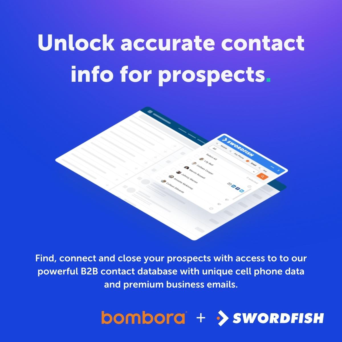 Buyer intent data from <a href="/bomboradata/">Bombora</a> is now live on Swordfish.ai. 🎉 Discover market-ready buyers and unlock accurate contact information including exclusive cell phone data.

Unlock free access to Swordfish. 👇

swordfish.ai

#sales #salestips