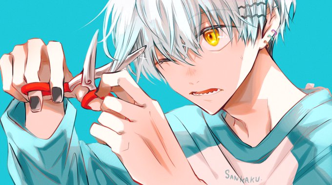 「holding scissors simple background」 illustration images(Latest)