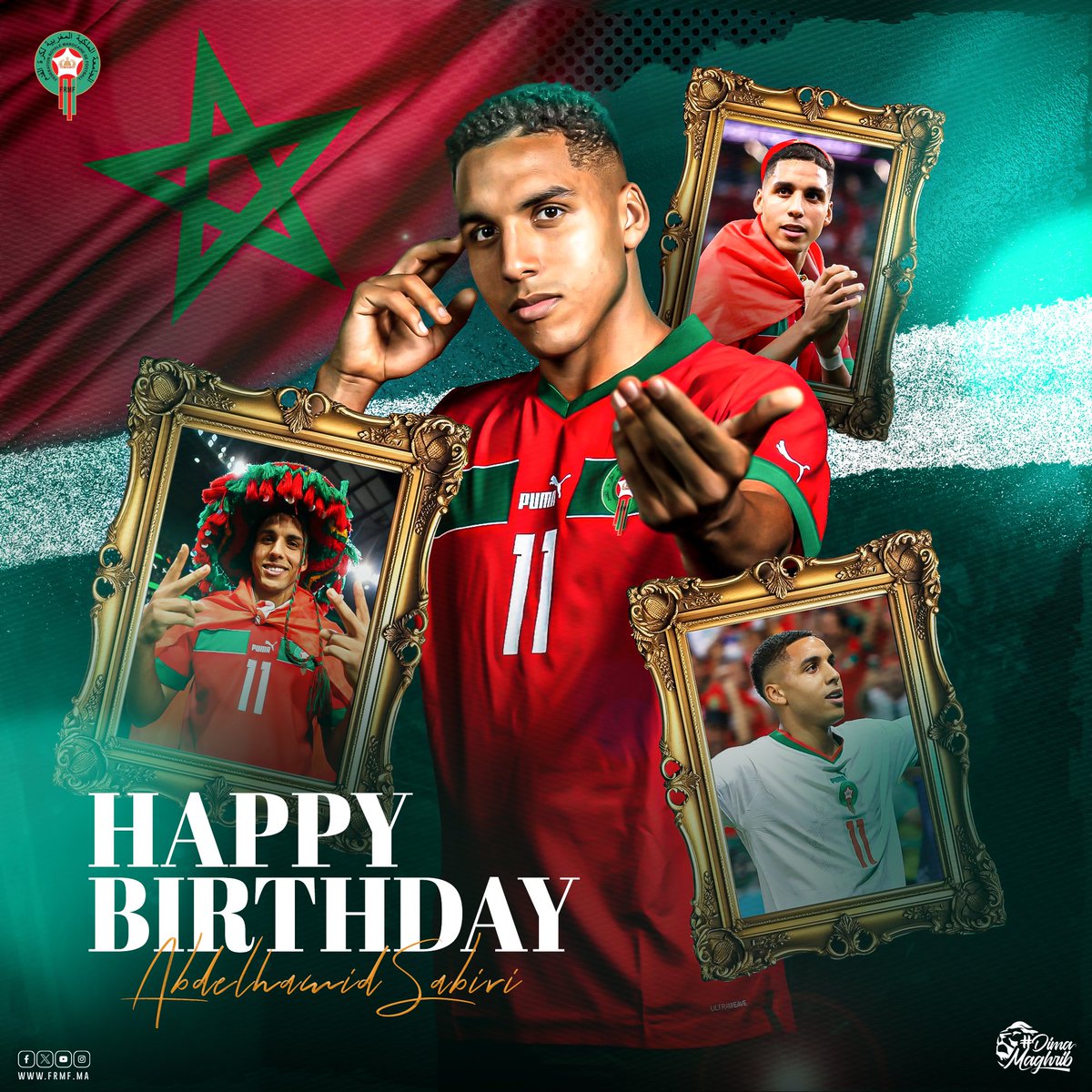 EnMaroc's tweet photo. Happy birthday Abdelhamid Sabiri 🥳 We wish you all the best 

#DimaMaghrib 🇲🇦 https://t.co/BlnyzJ1n4F