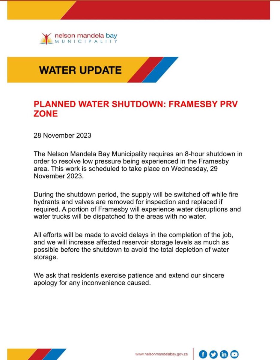 Nelson Mandela Bay Municipality tweet media