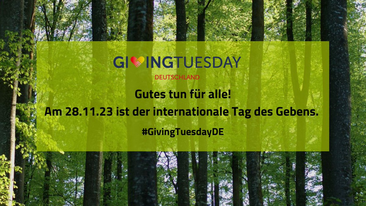 EuroNaturORG's tweet photo. Machen Sie mit beim diesjährigen #GivingTuesdayDE, dem internationalen Tag des Gebens, und werden Sie Teil einer globalen Bewegung!
Zum Beispiel mit einer Spende für Europas Natur: https://t.co/qdJo1OfNKv https://t.co/GKvoSnqCgK