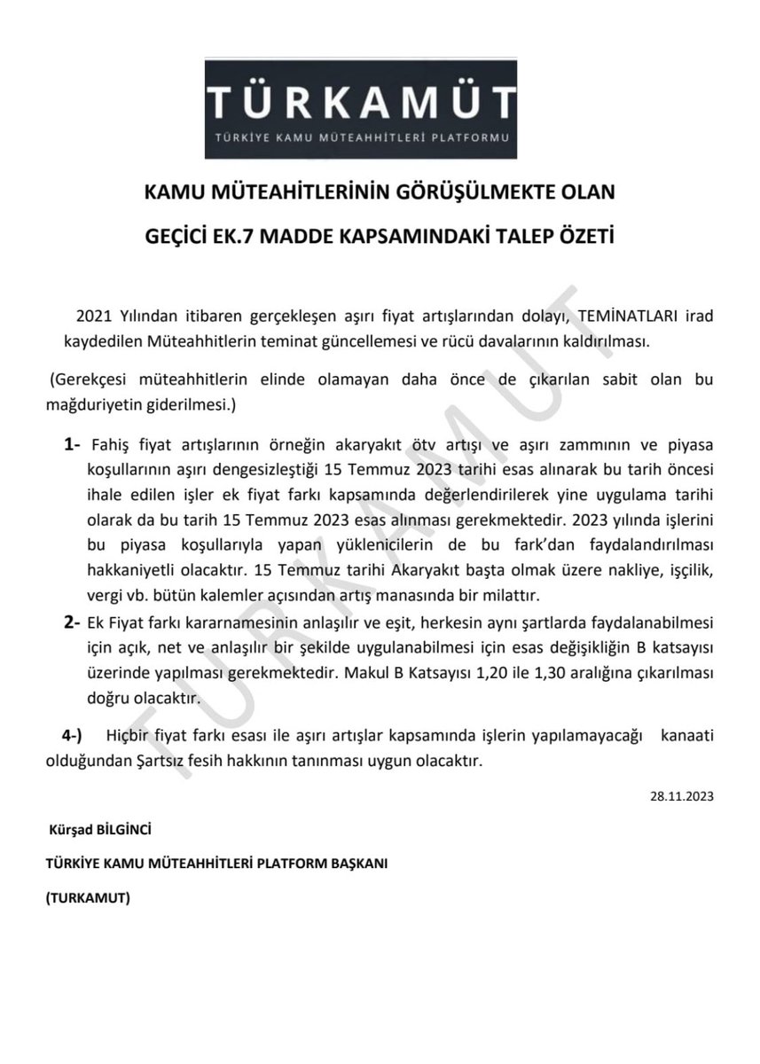 Kamu müteahhitlerinin emekleri yok sayılamaz! #kamumüteahhidi #sicilaffı #fiyatfarkı #süreuzatımı 
<a href="/RTErdogan/">Recep Tayyip Erdoğan</a>  <a href="/_cevdetyilmaz/">Cevdet Yılmaz</a> <a href="/memetsimsek/">Mehmet Simsek</a>  <a href="/mehmetozhaseki/">Mehmet Özhaseki</a>  <a href="/mehmedmus/">Dr. Mehmet Muş</a>  <a href="/ihalegovtr/">Kamu İhale Kurumu</a>  <a href="/RHisarciklioglu/">Rifat Hisarcıklıoğlu</a> <a href="/TelliogluTahir/">Tahir Tellioğlu</a> <a href="/TURKAMUT/">TÜRKİYE KAMU MÜTEAHHİTLER PLATFORMU</a>