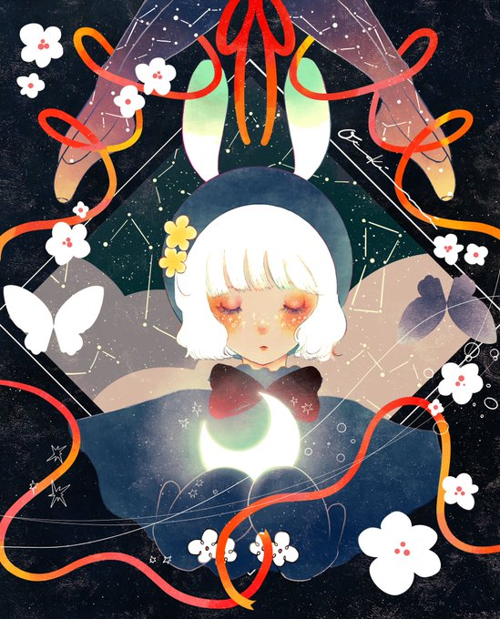 「constellation white hair」 illustration images(Latest)