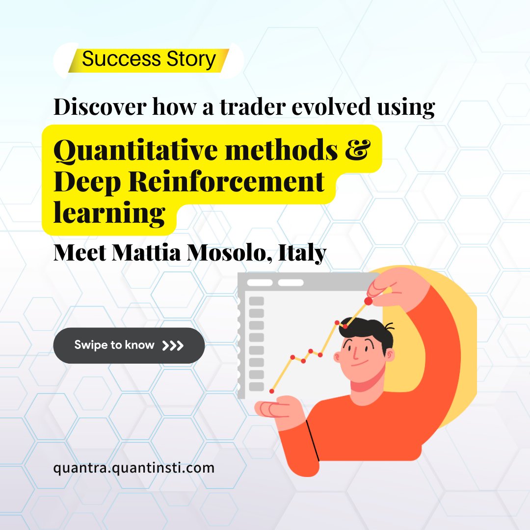 GoQuantra's tweet photo. Does Mattia’s story inspire you?
If you too want to boost your trading, then wait for nothing.
Enrol for the course now and get 75% off on the original price!
Link 👉 https://t.co/lCekNBuHWc
#DeepLearning #ML #learning #deepreinforcement #MachineLearning #algotrading #trading https://t.co/aVSnW9X23E