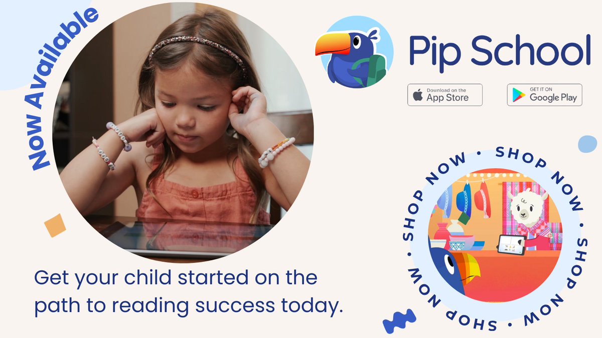 Pip School Program is live!
-Ideal for pre-readers, children with reading challenges &amp; kids with dyslexia.
-Start with the #EarlyBird assessment, then enjoy a game to boost beginning reading skills.
-Get 1:1 parent support from a literacy expert.
Join now: earlybirdeducation.com/pip-school/