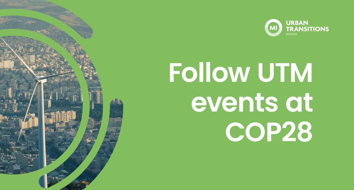 🏙️#Cities deliver ambitious #ClimateAction by fostering cross-sector partnerships to adopt resilient #NetZero pathways.

🔜Stay tuned for #UTM events at #COP28, and discover our role as a solution broker for holistic, people-centred #UrbanTransitions.

🔗bit.ly/UTMCOP28