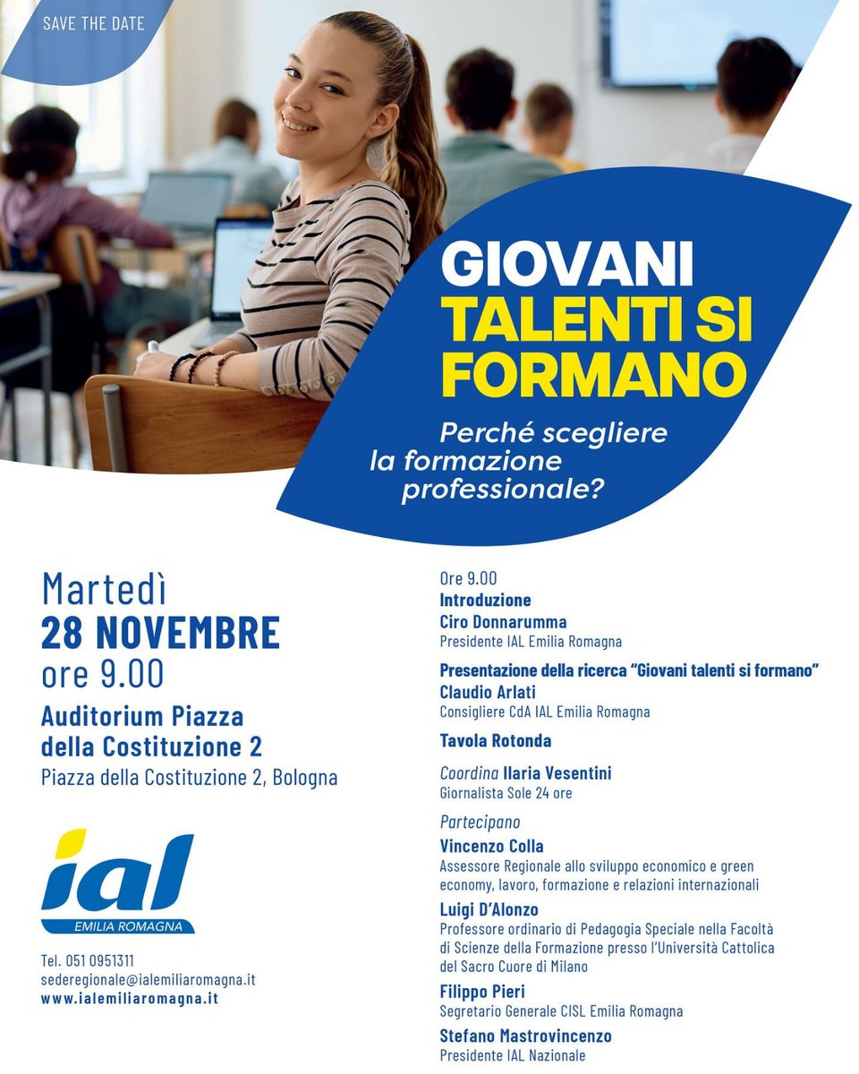 Cisl_ER's tweet photo. #Bologna @filippopieri all'iniziativa dello Ial #EmiliaRomagna sulla #formazione:🗣"Le aziende devono porsi il problema della qualità del #lavoro: sono ancora troppi i #giovani costretti a fare lavori precari e sottopagati, privi di valore aggiunto e di prospettiva professionale" https://t.co/YLpeRh2bq7