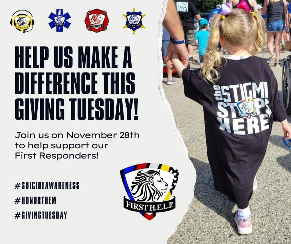 SandySandmeyer's tweet image. Today is Giving Tuesday &amp;amp; you can make a difference! 

When you support @1sthelporg  you are supporting first responders &amp;amp; their families nationwide. Please consider making a donation. 

facebook.com/donate/7929218…

#SuicideAwareness #FirstResponders #FirstHELP #GivingTuesday