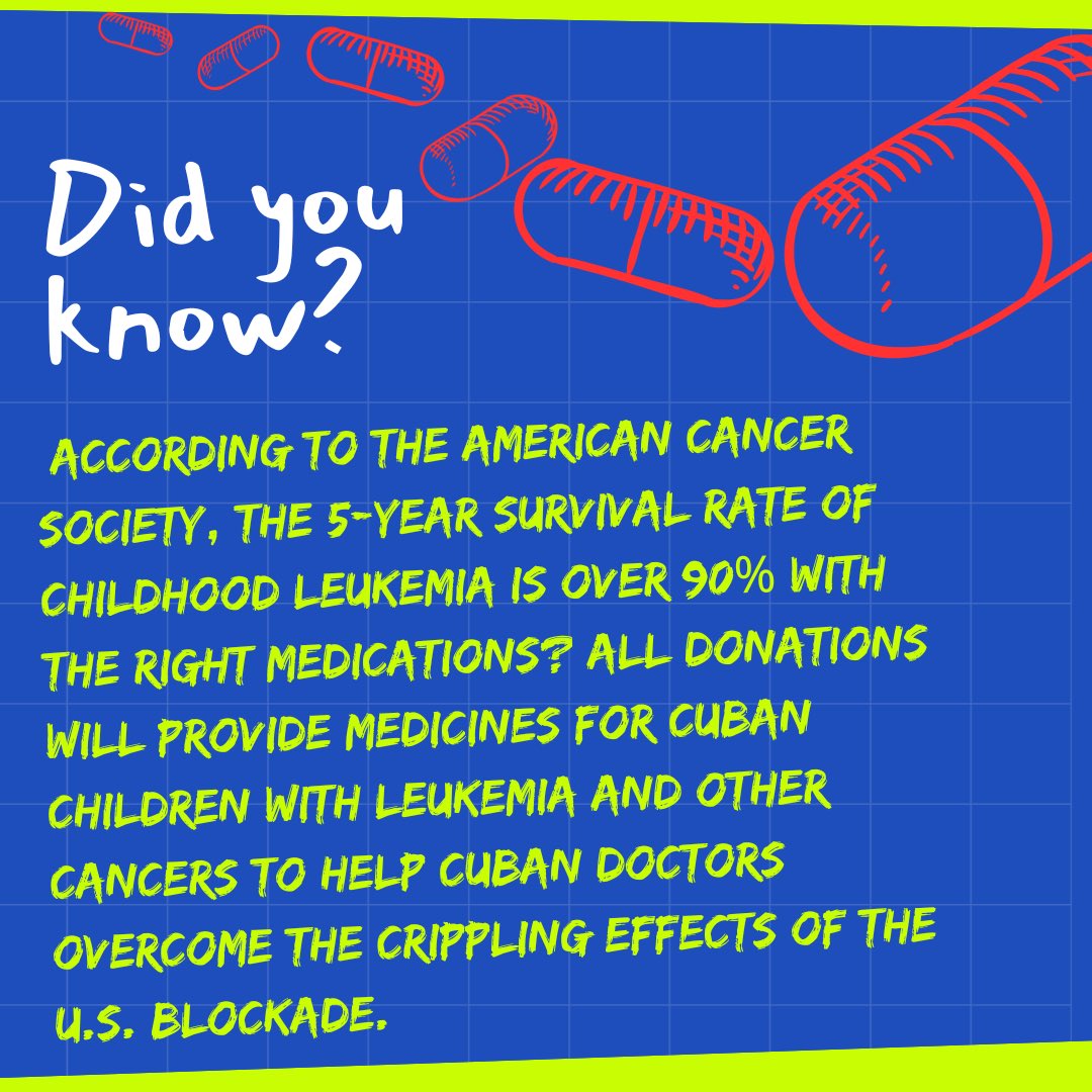 addrey_m's tweet photo. The US funds #genocide we can all see, &amp; it is financing genocide in less obvious ways. The US Blockade on #Cuba is another crime against humanity that hinders access to adequate cancer treatments for 🇨🇺 KIDS! Help @ifcop4p and @HatueyProject fundraise $150,000 for cancer meds. https://t.co/pxgY7YIXxD