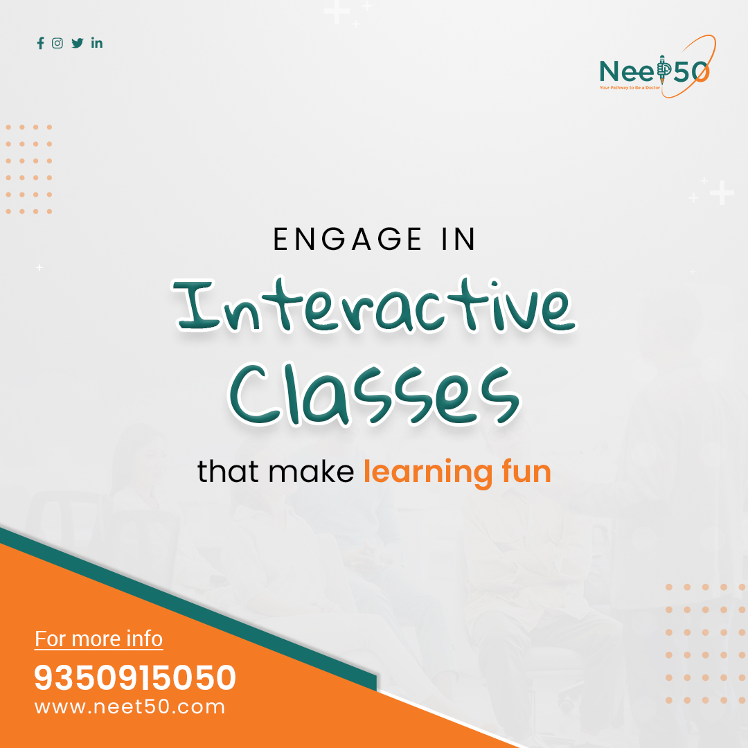 🌈 Engage in interactive classes that make learning fun.

🤙 Call: 9350915050
🌐 Website: neet50.com

#neet #neetclasses #neet50 #futuredoctor #limitedtime #Ghaziabad #AIMS #neet50 #neetpreparation #medicaldreams #neetcourses #neetsuccess #joinneet50 #neetcoaching