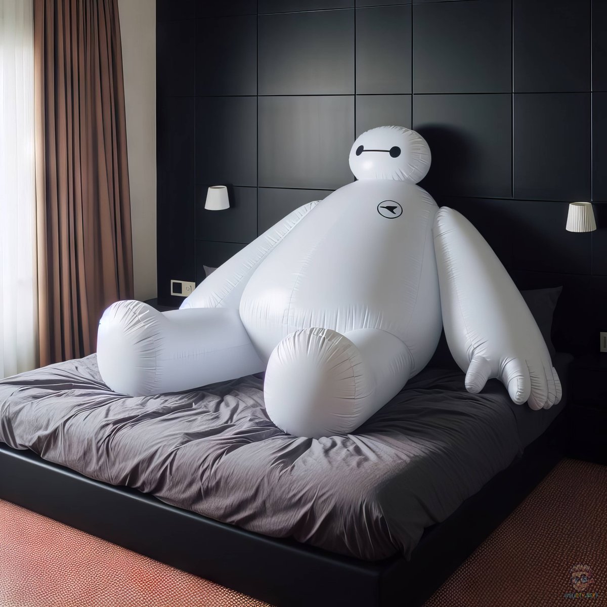 FBfloatyflirts's tweet photo. You convince a 16yo cinema employee you work for the distributor and need to take the display to check for leaks. They let you deflate & take it, but when you get home there's only space for it in one room. It is clear it doesn't have any leaks… yet 🤭
#Baemax #AIgenerated #BIC https://t.co/J6BRHjQoO0