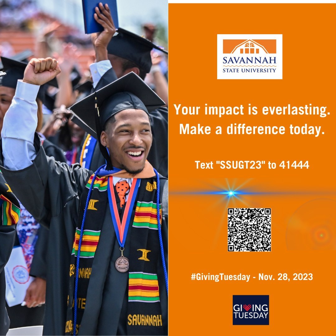 savannahstate's tweet photo. Help support #SSU scholarships on #GivingTuesday. Your impact is truly everlasting. Visit https://t.co/ldQ7zT5igZ

#givingtuesday #SSUGT23 #oneSSU https://t.co/icZIZXNSnN