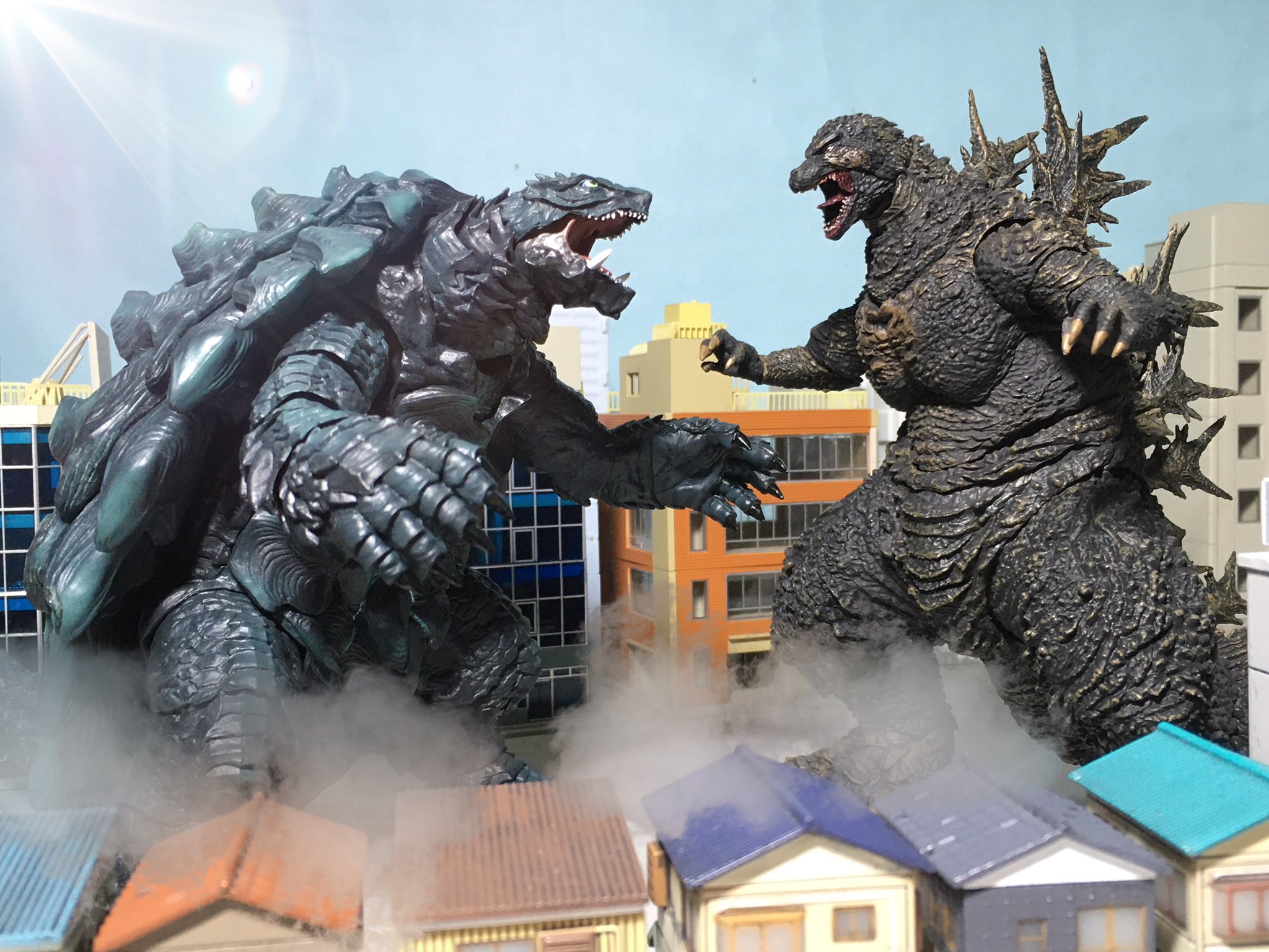 ゴジラフィギュア、ガメラフィギュア、ゴジラ対ガメラ