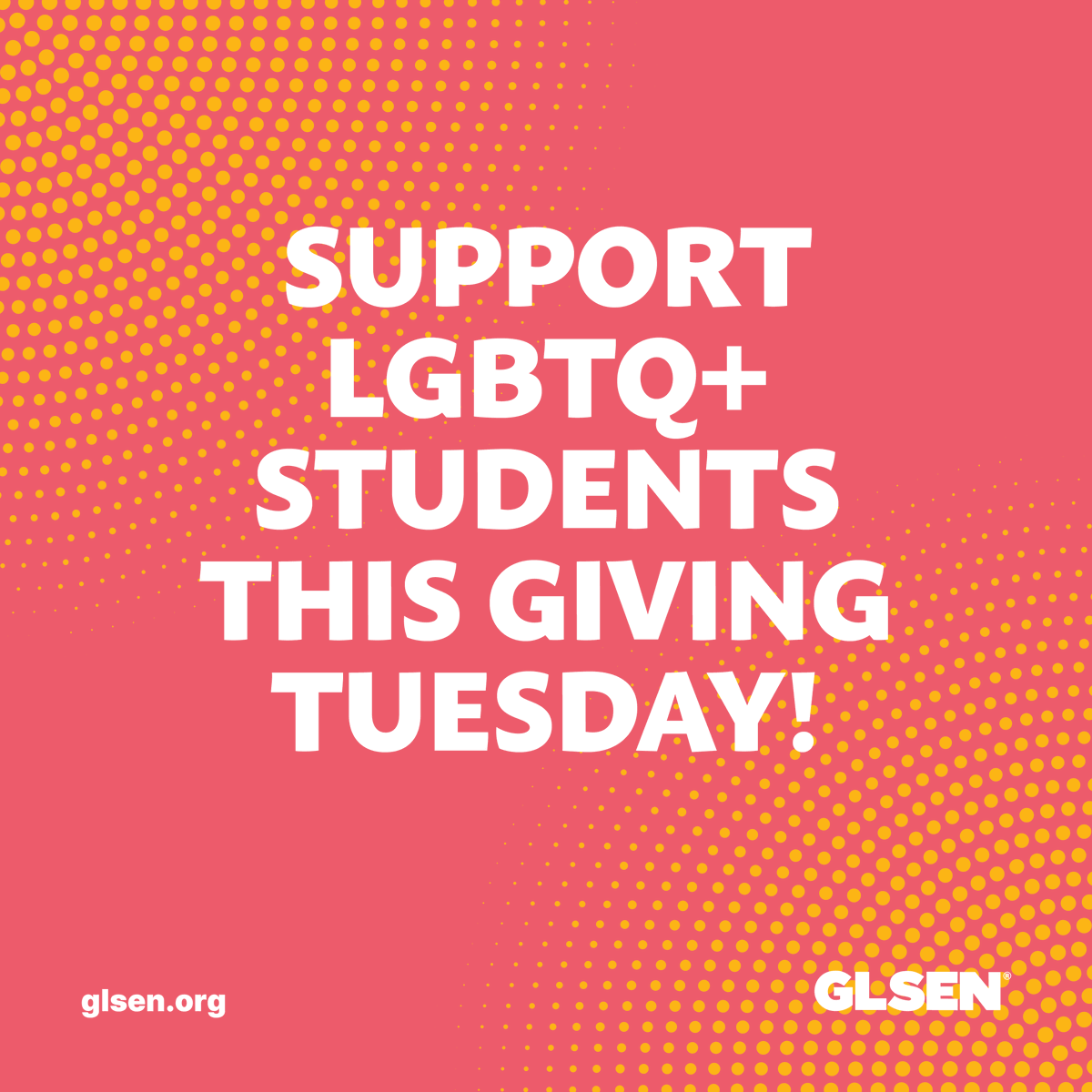 🚨 Today is Giving Tuesday! 🚨 Join GLSEN and our partner, @HollisterCo, this Giving Tuesday by donating in support of our mission to create safer and more inclusive schools for the most marginalized students. Donate today by visiting glsen.org/give