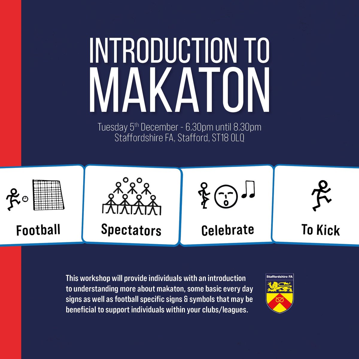 With just one week we will be hosting an Introduction to Makaton (football themed) workshop, have you reserved your space on this workshop??

Book your place now ⬇️ 
buff.ly/46pq0Kn