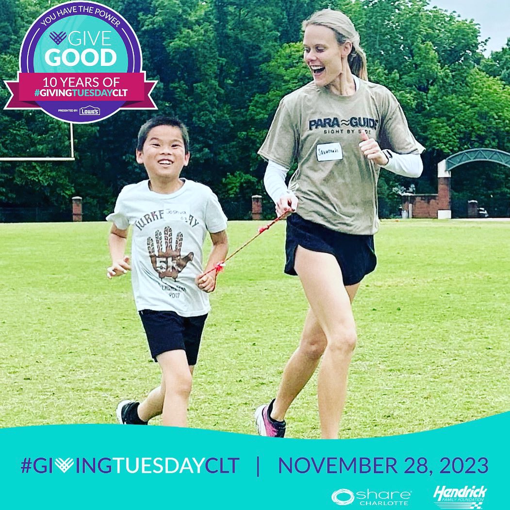 🌟 Today we celebrate generosity and the nonprofits that work tirelessly to make the world better each and every day.  

🌎 Donate to Para Guide and support blind athletes here ⤵️🌟

bit.ly/2JrP8Ly

#GivingTuesdayCLT #GivingTuesday #VisuallyImpaired #BlindAthletes