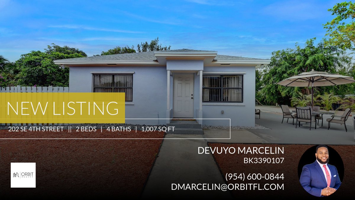 DevuyoMarcelin's tweet photo. 📍 New Listing 📍 Take a look at this fantastic new property that just hit the market located at 202 Se 4th Street in Delray Beach. Reach out here or at (954) 600-0844 for more information

🏡  BUY | SELL | RENT | INVEST
 🚨  Orbit R... https://t.co/sWzqQJnVxf https://t.co/d05EYy27Ri