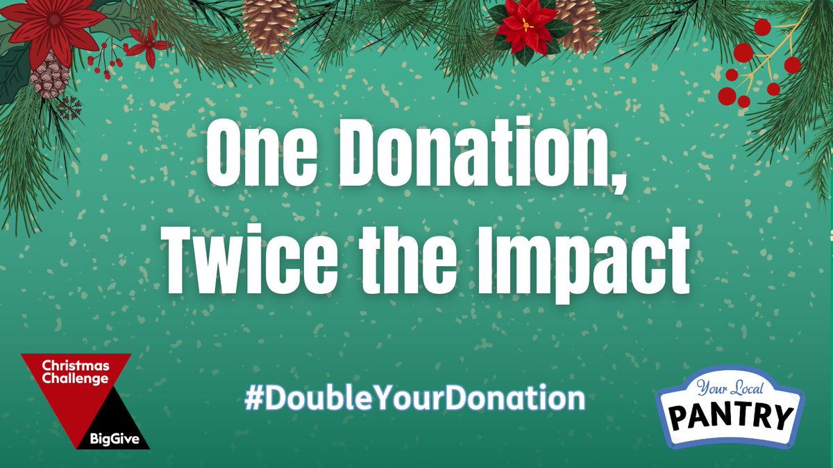 yourlocalpantry's tweet image. The @BigGive #ChristmasChallenge23 has started 🏁

You have until 12pm on 5 Dec to #DoubleYourDonation and make twice the impact!

Your donation will help Pantries in the network become even more effective member-led neighbourhood hubs: bit.ly/BigGive23YLP #DignityChoiceHope
