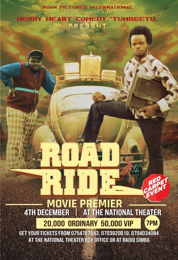 ROAD RIDE

John Bosco's hope of making it to the wedding of his life takes a twist when a stranger takes him on a mysterious ride. The two are now in the thick of it after a wrong turn.

Premiere's 4th Dec 2023 at national theatre 7pm.

#RaodRide
#Ugfilms
<a href="/RhonnieNkalubo/">Rhonnie Nkalubo</a>