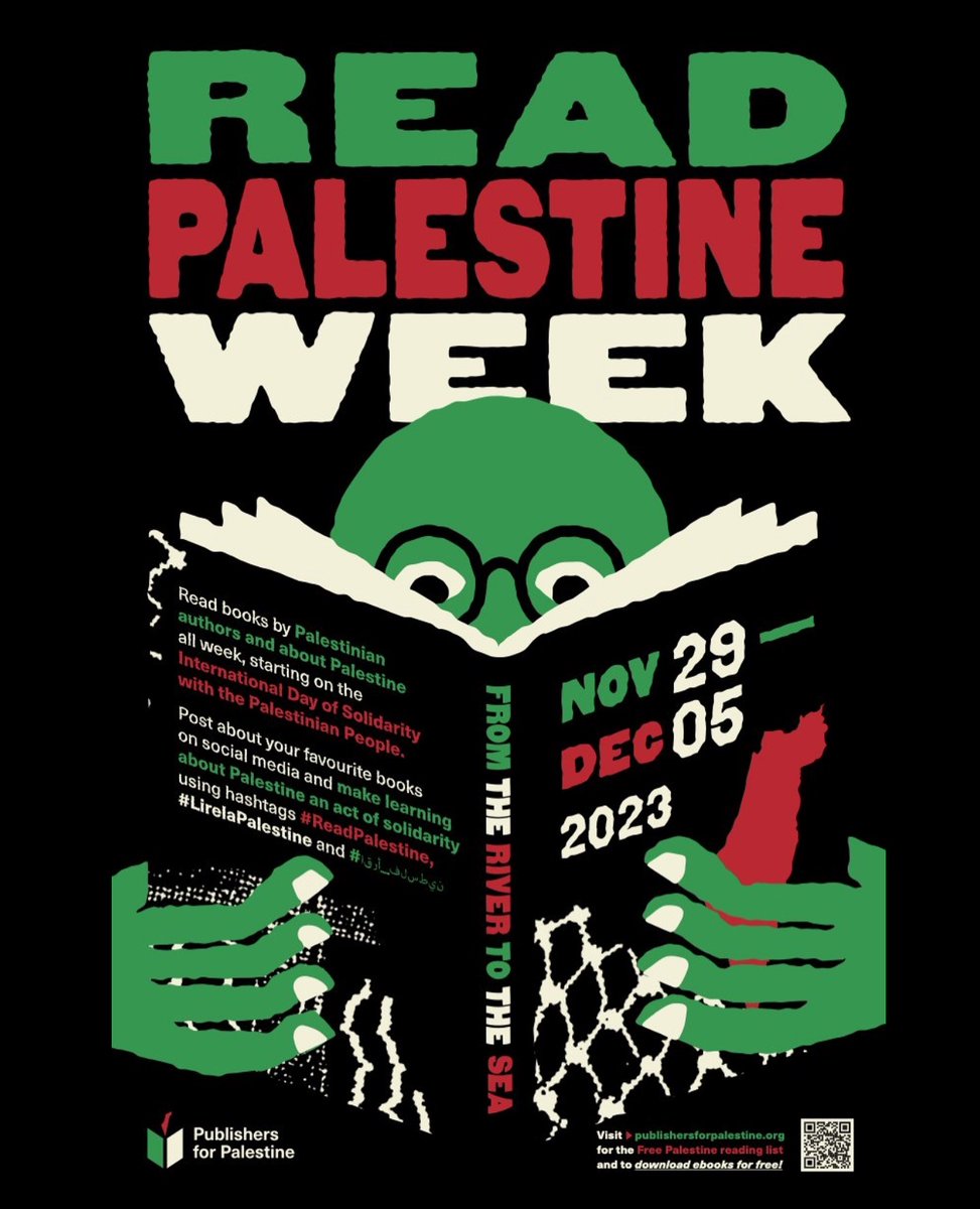 Publishers for Palestine launch Read Palestine Week from Nov 29 til Dec 5 where they will make available >24 titles from Palestinian authors in >6 languages at publishersforpalestine.org
#publishersforpalestine #palestine #readpalestine #reading #gaza #arabicliterature