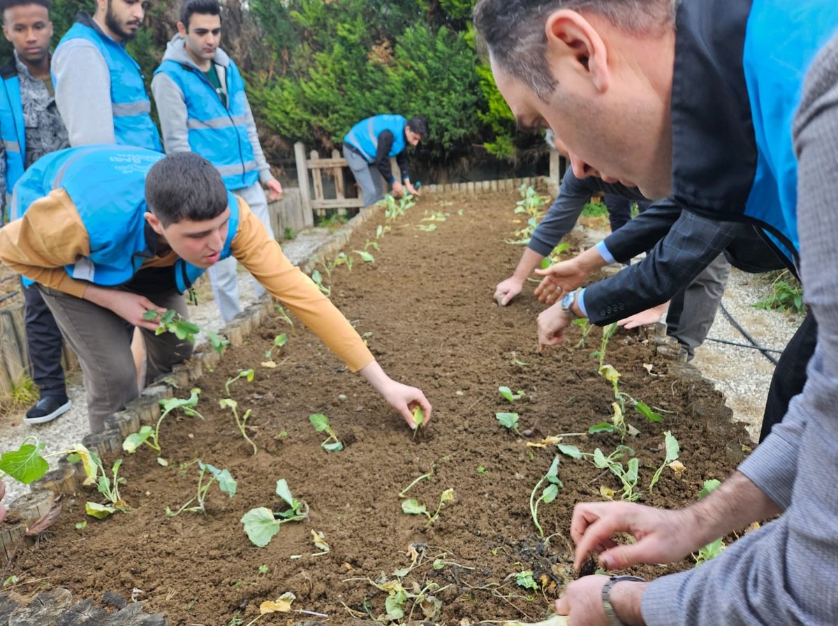 GSB_KYGM's tweet photo. Samsun Turgut Özal Yurdu öğrencileri kışlık sebze ve fidan dikimi etkiniliğiyle bahçelerine yeşil bir dokunuş yaptı. 🌱💚 https://t.co/vy32umuGOt