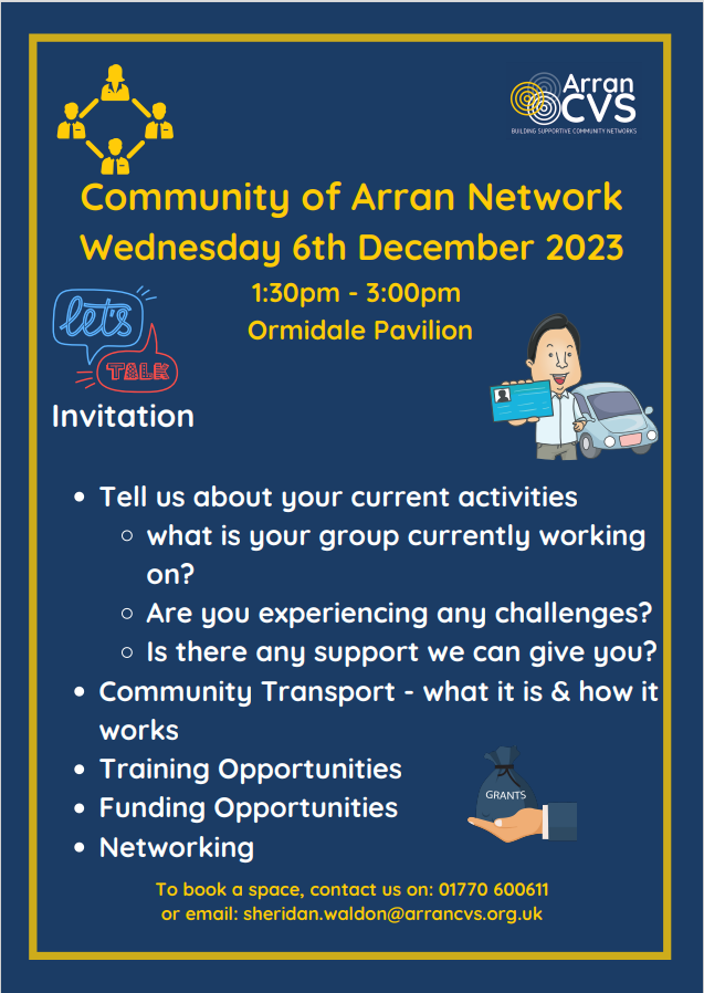 We have the CAN meeting coming up on 6th December.
This meeting is all about you
See the poster below for more details and how to get in touch 😊