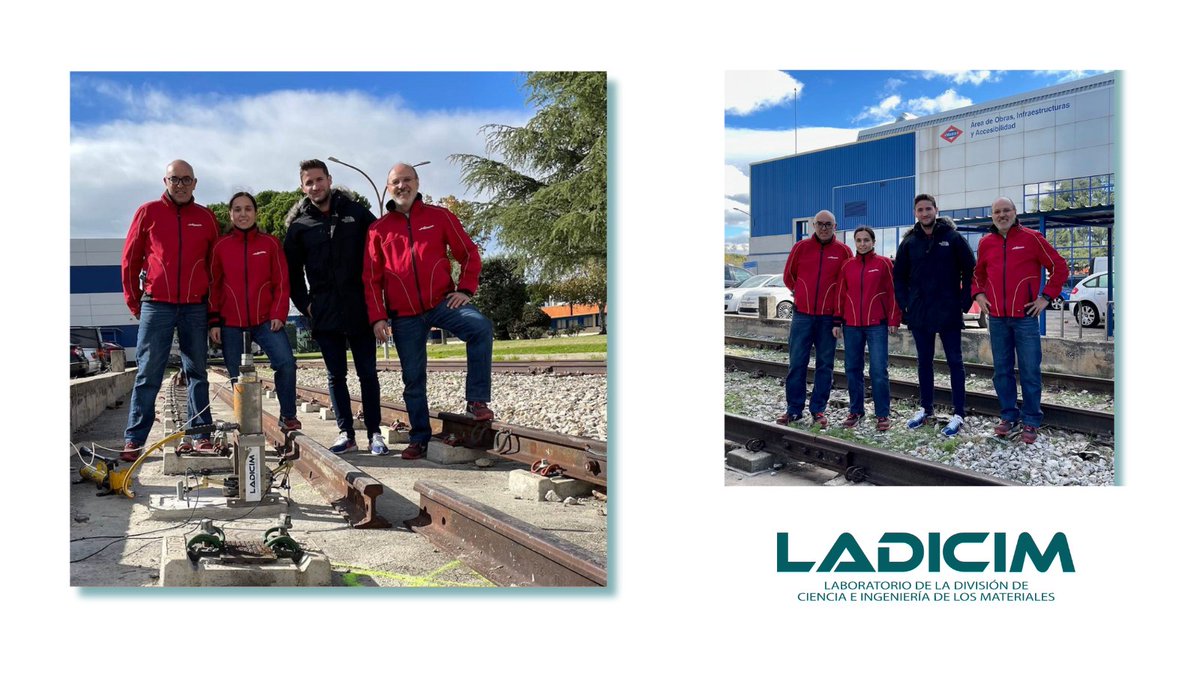 LADICIM's tweet photo. 🚄 Elevamos la seguridad y eficiencia en el transporte ferroviario con pruebas innovadoras para reparaciones urgentes en trenes y metros. Recientemente, hemos realizado ensayos en @metro_madrid, en sus instalaciones de Canillejas. #InvestigaciónFerroviaria https://t.co/a79lzN6Lca